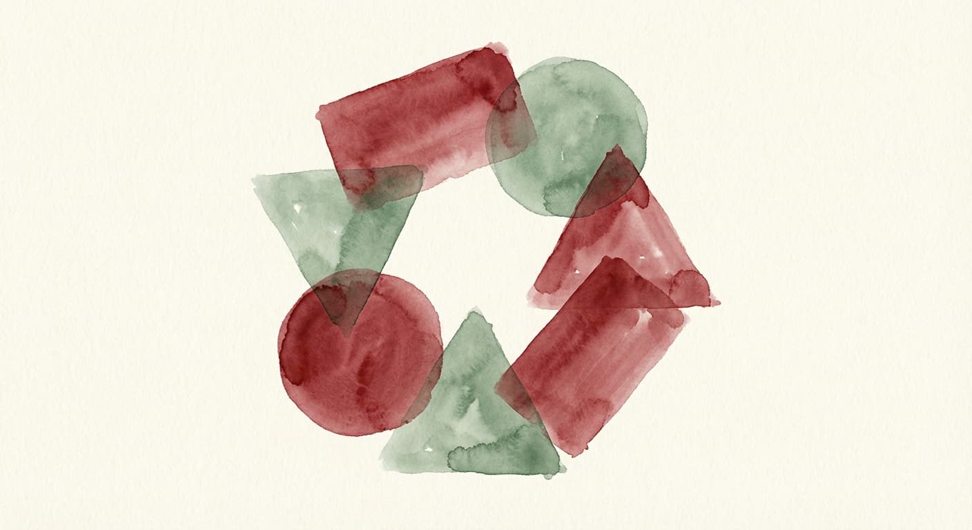 Watercolor illustration of six AI agents working as a team