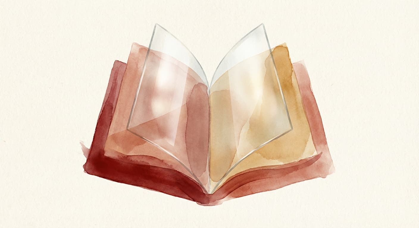 Watercolor illustration of transparency and openness in AI operations