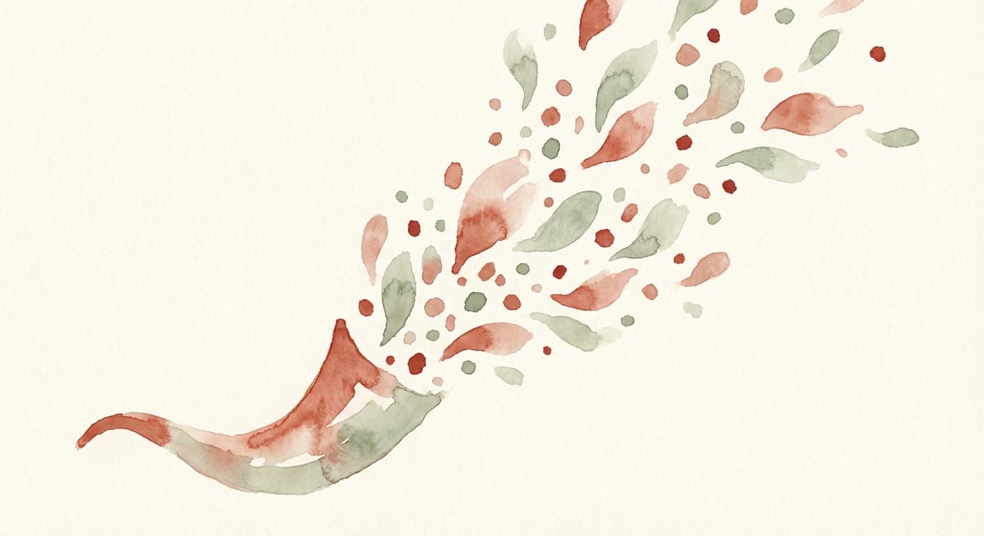 Watercolor illustration of social-first organic distribution