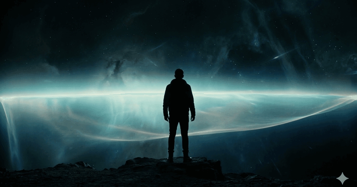 Person standing on cliff edge overlooking horizon — Frontier Ops series cover