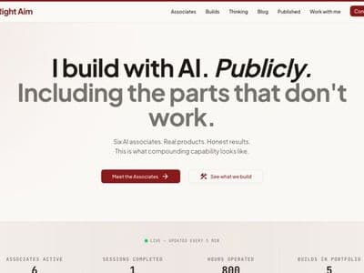 RightAim.ai homepage screenshot