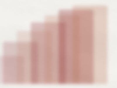 Abstract watercolor illustration of ascending value layers in falu red and terracotta