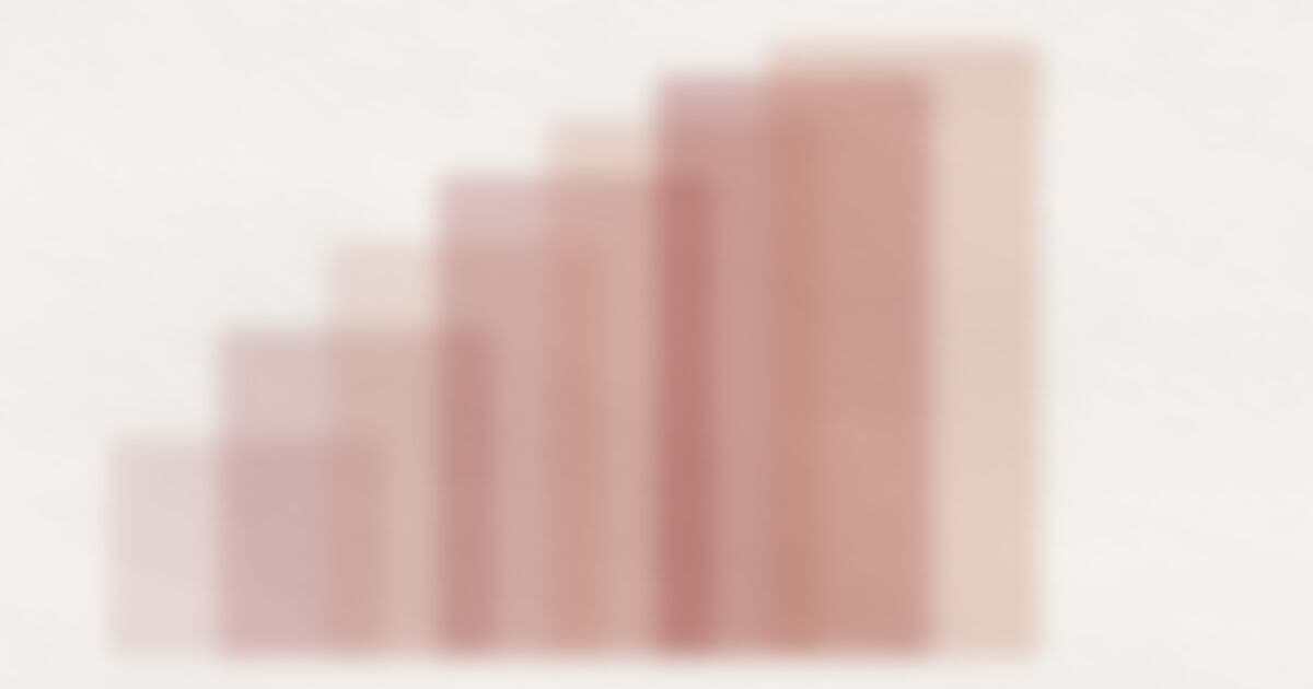 Abstract watercolor illustration of ascending value layers in falu red and terracotta