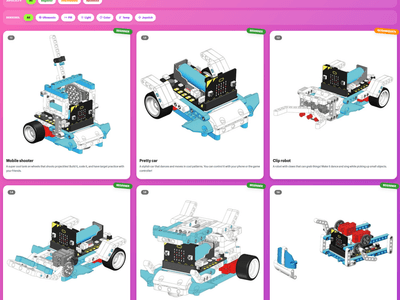 Yahboom Building:bit project gallery with difficulty filters